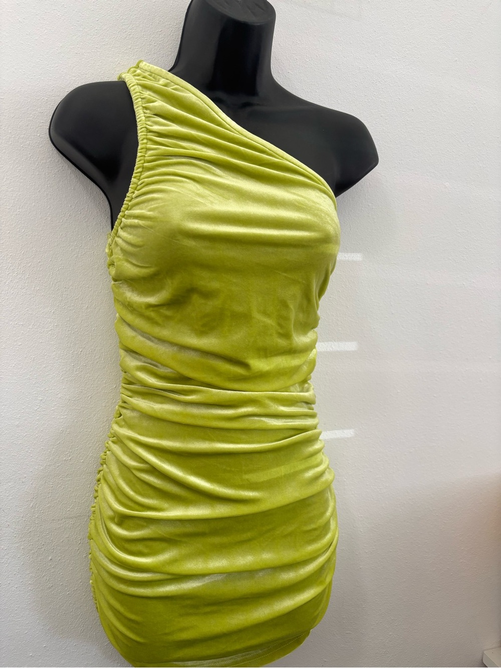 Nasty Gal One Shoulder Green Dress Vibrant Elegant Chic